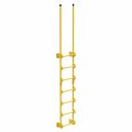 Vestil 125-1/2" Dock Ladder, Walk-Through Style, 7 Step, Steel, 7 Steps, Baked-In Powder Coated Finish DKL-7